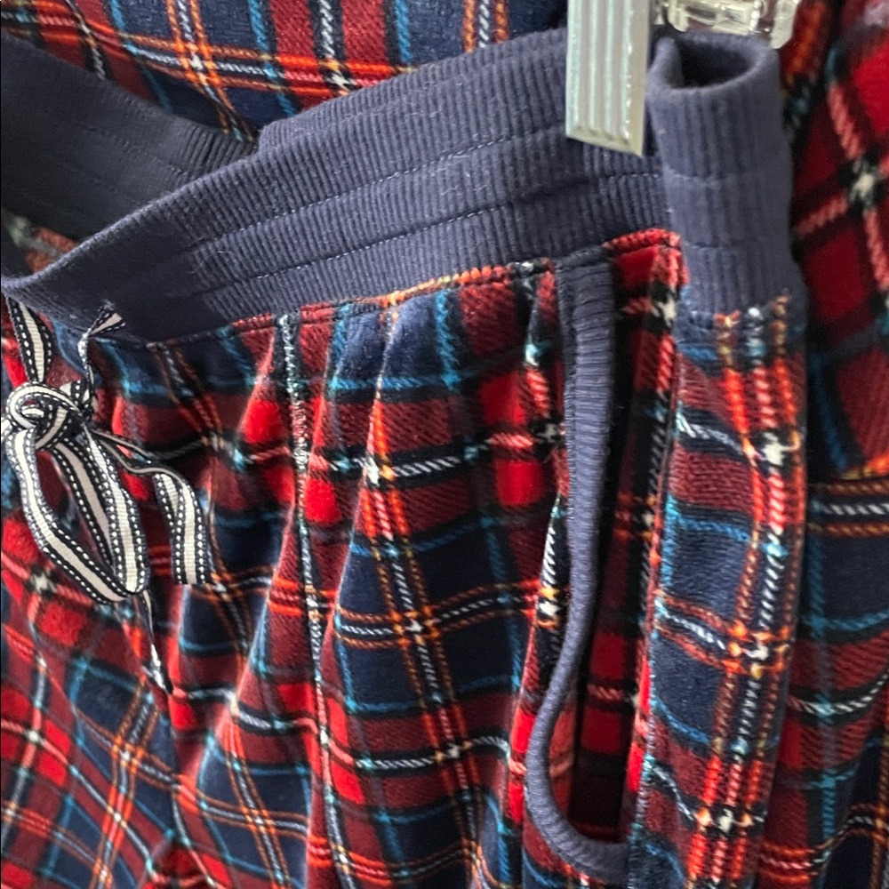 Nautica Women's 2 Piece Fleece Pajama Sleepwear Set Red Plaid M /Z11 - Picture 5 of 12